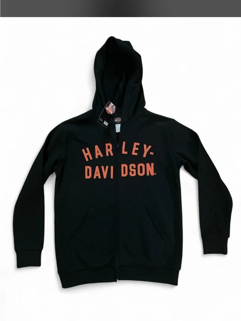 NWT Harley-Davidson youth hooded jacket. Size youth 12/14.